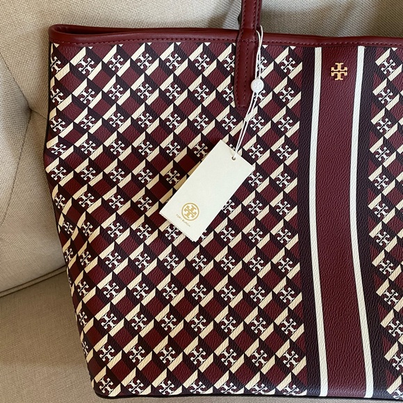 NEW Tory Burch Geo Logo Tote bag - Picture 5 of 8